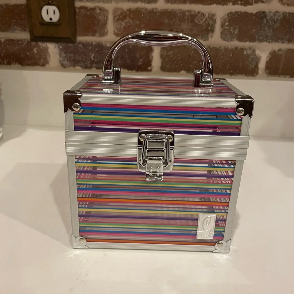 Colorful Striped Storage Box Purse